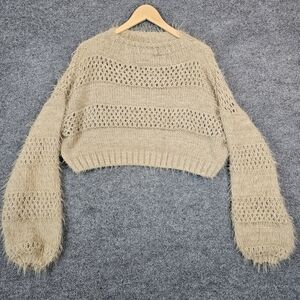 NWT Cozy‎ & Cute Camel Fuzzy Knit Sweater- Cupshe & JoJo Fletcher